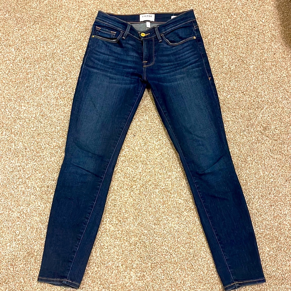 Frame Indigo Denim Jeans Skinny Size 26